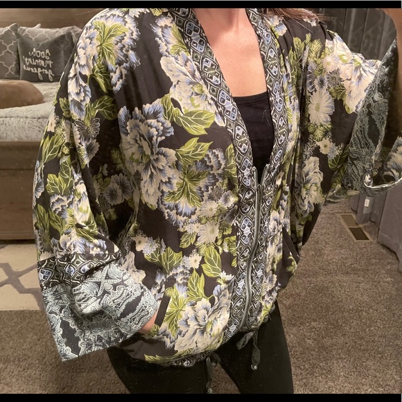 Free People Zip Up Printed Jacket - Picture 5 of 7